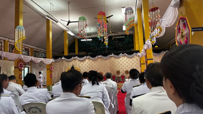 ร่วมพิธีบำเพ็ญกุศล ในวาระครบ ๑๐๐ วัน (สตมวาร) แห่งการสิ้นพระชนม์ ถวายพระกุศลแด่สมเด็จพระเจ้าลูกเธอ เจ้าฟ้าพัชรกิติยาภา นเรนทิราเทพยวดี กรมหลวงราชสาริณีสิริพัชร มหาวัชรราชธิดา
